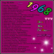 1968 Top 30 Hits Music Memories Music Charts Sunshine Of Your Love