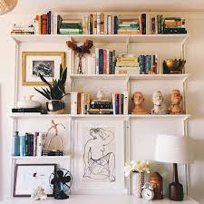 How I Designed Wall Mounted Shelving With Ikea Eliza Kern Design Shelf Inspiration Ikea Wall Shelves Home Decor