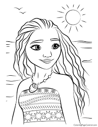 It may involve other elements like the sea. Moana Coloring Pages Coloring Home