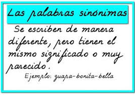 Los Sinonimos Palabras Sinonimas Sinonimos Y Antonimos Palabras Polisemicas Antonimos