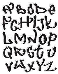 Graffiti Font Alphabet Abc Letters Vector Colourbox Lettering Styles Alphabet Bubble Letter Fonts Graffiti Font