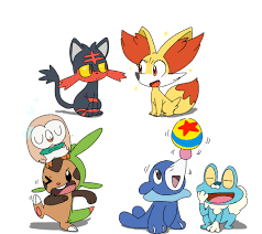 These are the generation 7 starter pokemon you can choose in usum. Gen 6 Starters Meet Gen 7 Starters Pokemon Know Your Meme