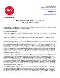 7 amc entertainment facts retail investors conveniently ignore. Amc Entertainment Holdings Inc Reports First Quarter 2021 Results