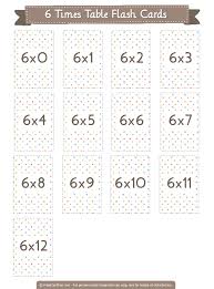 Free Printable 6 Times Table Flash Cards Download Them In Pdf Format At Http Flashcardfox Com Down Printable Flash Cards Times Tables Flash Cards Flashcards