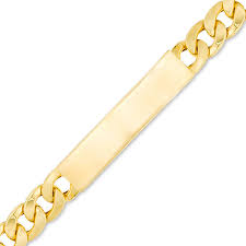 How to wear and display a bracelet. Made In Italy Men S Curb Chain Id Bracelet In 14k Gold 8 5 Zales Outlet