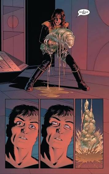 In Astonishing X-Men Vol. 3, Issue #17 (published Nov. 2006, part of the " Torn" arc), Kitty Pryde and Peter Rasputin (Colossus) are subjected to  mental torture by Emma Frost and Cassandra Nova,