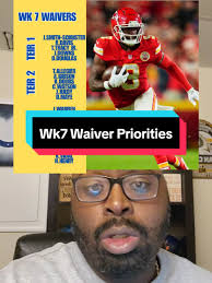 Week 7 Waiver Wire Priority Explained #fantasyfootball #fantasyfootballtips  #fantasyfootballadvice #nflfantasy #waivers #waiverwire #nfl #nflfootball  #nflweek7 #week7nfl #week7