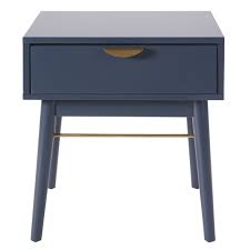 Günstige nachttische für dein schlafzimmer. Nachttisch Mit 1 Schublade Dunkelblau Penelope Maisons Du Monde