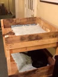 This dog bunk bed has one of the most modern designs of all the beds on our list. Diy Pet Bunk Bed Plans To Build Dog Bed Pallet Furniture Plans Large Dog Furniture Pallet Dog Beds Dog Furniture