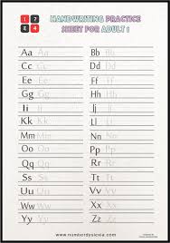 Trace and write the missing uppercase letters. Free Printable Handwriting Practice Worksheets For Adults Pdf Number Dyslexia