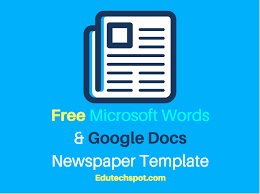 You can edit it fast. 25 Free Google Docs Newspaper And Newsletter Template For Classroom And School Edutechspot