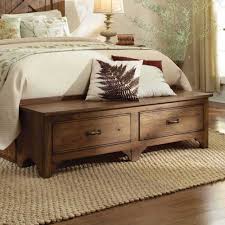 The key here is having the bench be around 3/4ths the length of the bed. Kincaid Furniture Homecoming Vintage Oak King Cal King Storage Footboard Bench Storage Bench Bedroom Bedroom Bench Ideas Master Bedroom Furniture