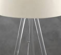 Simply chic drum shade rounds out the look beautifully. Acrylic Tripod Floor Lamp Pottery Barn