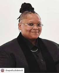 Posted @withregram • @thepotluckdetroit Vanessa Reynolds @venusloc is an  interdisciplinary artist born and raised in Detroit. As a painter, tattoo  artist, musician, producer, DJ, fim maker and more, they express many forms