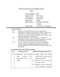 Ppt home powerpoint presentation id 5785240. Doc 7 Rpp Persamaan Linear Satu Variabel Docx Lanang Paramartha Academia Edu