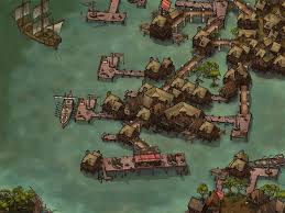 It uses two means to travel and trade: Dock Town Pirate Bay Encounter Map Dndmaps City Map Art Dungeons And Dragons Homebrew Fantasy City