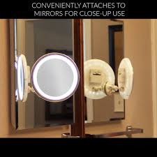 7x Magnifying Lighted Makeup Mirror Warm Led Tap Bathroom Vanity Mirror Aooty