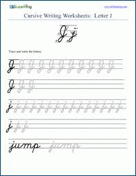 Looking for some cursive practice for your little calligrapher? Cursive Writing Letter J K5 Learning
