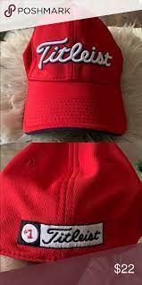 Titleist Red Hat Medium Large Red Hats Clothes Design Fashion