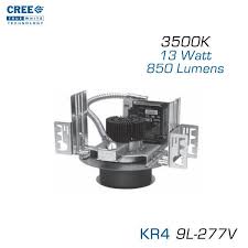 Cree Kr4 277 Volt 4 Inch Led Downlight Kr4 9l 35k 277v Earthled Com