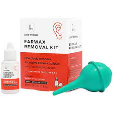 Alternatively, instead of tipping the head, you can place cotton in the ear to prevent the hydrogen peroxide from running out. Buy Lucid Wellness All Clear Ear Wax Removal Kit With 6 5 Urea Hydrogen Peroxide Drops 0 5oz Fast Acting Ear Cleaner Foaming Formula And Bulb Syringe Ear Wax Removal Tool Ear Cleaning