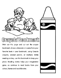 It's also easier for kids to hold! Crayon Bookmark Coloring Page Crayola Com