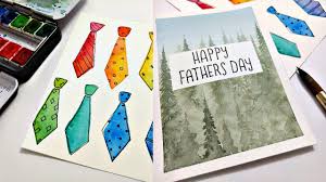 Cut out a smaller circle from blue paper and glue on top of the red circle. Quick Handmade Fathers Day Card Tutorial For Beginners How To Make Watercolor Fathers Day Cards Youtube
