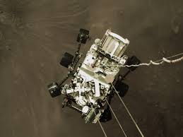 The picture was assembled using three images taken by the perseverance rover's rear left hazcam during a systems check on oct. Srqhtioh3rndnm