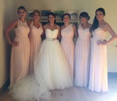 Bill Levkoff Dresses In Petal Pink 3 Petal Pink Bridesmaid Dresses Bridesmaid Inspiration Wedding Bridesmaid Dresses