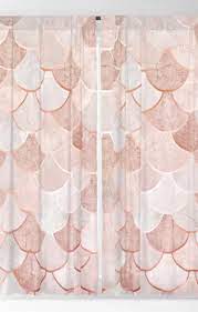Rose Gold Blush Pink And Copper Rustic Mermaid Scales Blackout Curtain Rose Gold Curtains Rose Gold Bedroom Rose Gold Bedroom Decor