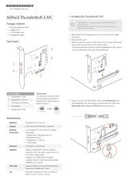 Thunderbolt 3 is also compatible with data transfer standards like firewire and ethernet. Thunderbolt 2 Aic Manualzz
