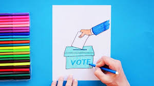 How To Draw Voting Ballot Box And Vote Youtube