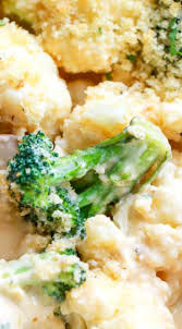 Cheesy Broccoli Cauliflower Casserole The Perfect Easy Side Dish Contains No Condensed Veggie Casserole Broccoli Cauliflower Casserole Cauliflower Dishes