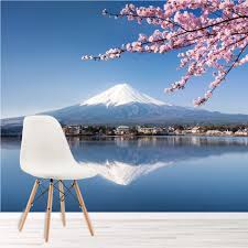 Mit unseren muster tapeten, können sie sich von der qualität. Mt Fuji Japan Fototapete Kirschblute Tapete Berglandschaft Foto Dekor