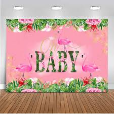 Most summer parties can be adapted to a baby shower, with one major exception. Amazon Com Mocsicka Pink Flamingo Baby Shower Backdrop 6x4ft Oh Baby Summer Baby Shower Photo Backdrops Tropical Hawaiian Floral Let S Flamingle Photography Background Camera Photo