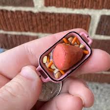 1:12 Miniature Dollhouse Holiday Easter Ham Dinner