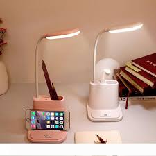 Position the light on a bedside table to easily turn the lamp on and off at bedtime. 2021 Rechargeable Led Desk Lamp Table Dimmable Light With Pen Holder Gooseneck Student Kids Desk Lamps For Reading Working With Fan From Misan121314 48 1 Dhgate Com