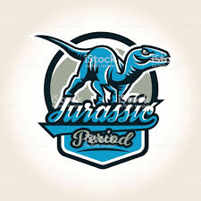 Colourful Emblem Icon Label The World Of The Dinosaurs Of The