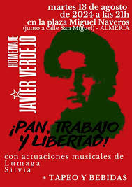 Javier Verdejo, asesinado en defensa de la Democracia y la Libertad