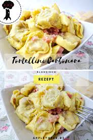 Rezept Fur Klassische Carbonara Hier Zu Steinpilz Tortellini Von Applethree De Fur Die Extraportion Soulfood Und Ein Biss Rezepte Lebensmittel Essen Essen