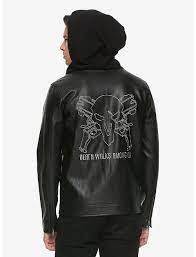 Https Www Hottopic Com Pop Culture Shop By License Overwatch Leather Jacket With Hood Hooded Jacket Overwatch T Shirt