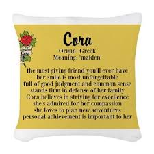 Cora Name Meaning Design Woven Throw Pillow Female Name Meanings A M Inspiration Station Names With Meaning Female Names Baby Girl Names