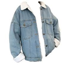 Blue Fur Denim Jacket Polyvore Png Aesthetic Clothes Jackets Denim Women