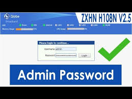 Look one column to the right of your router model number to see your zte router's user name. Access Globe Broaband Zte Zxhn H108n V2 5 Using Default Admin Password By Howtoquick Net