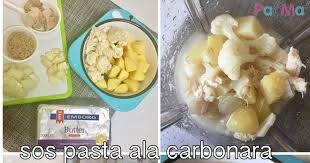 Dah sampai masa untuk mama tukar tekstur makanan si manja dan masih tak tahu nak masak apa untuk makanan bayi 8 bulan mama? Dah Bosan Bubur Cuba Sos Pasta Ala Carbonara Ni Untuk Bayi 7 9 Bulan Sedapnya Pa Ma