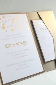 Gold Confetti Handstamped Save The Dates By Goldensilhouette Wedding Invitations Pocketfold Invitations Custom Wedding Invitations
