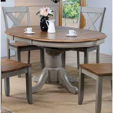 Wonderly Pedestal Extendable Solid Wood Dining Table Refinishing Kitchen Tables Shabby Chic Kitchen Table Solid Wood Dining Chairs