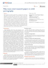 PDF) Fifty most cited research papers in child pornography