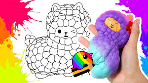 4 assorted colors each squishy comes packed in a printed polybag 4 in size quantity: Drawing And Coloring Squishy Alpaca Youtube