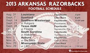 Razorback Football Roster 2013 The 2013 Arkansas